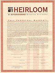 Heirloom® Warranty